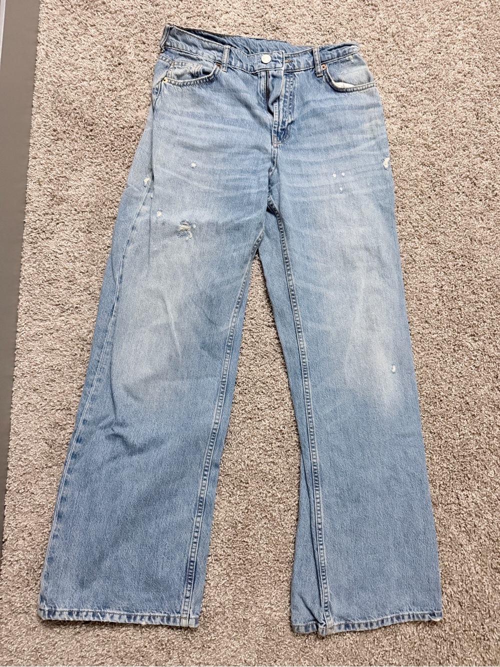Zara Light Blue Flare Jeans